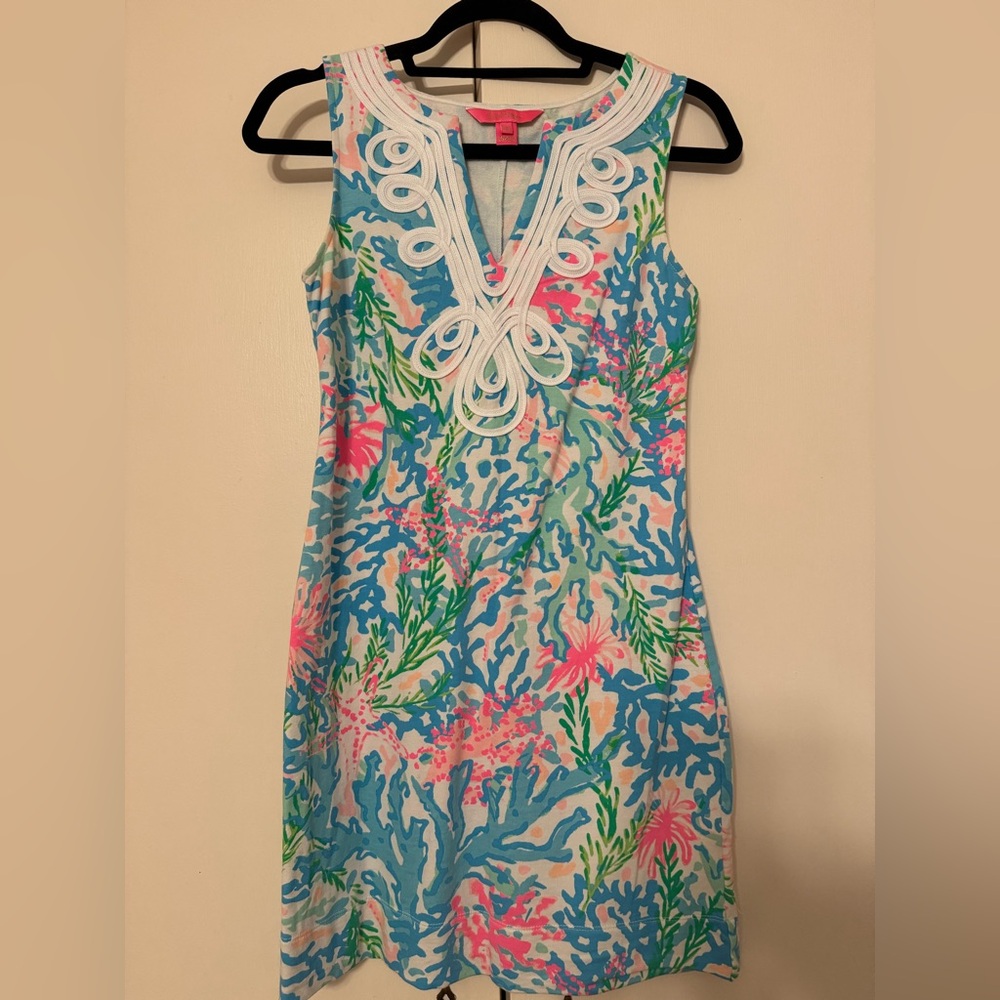 Lilly Pulitzer Floral Sleeveless Dress - Blue and Pink
